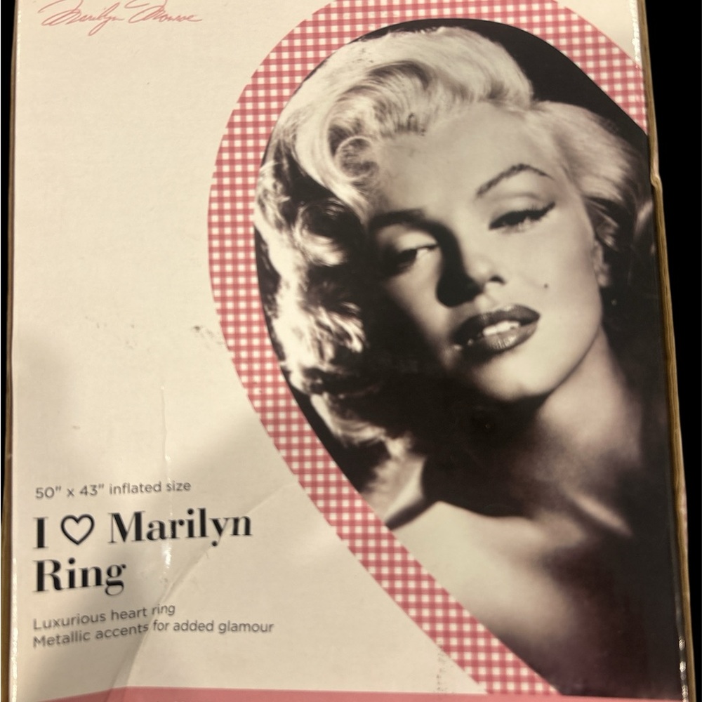 Marilyn Heart Pool Float  Ring with Metallic Accents